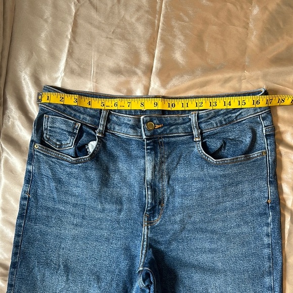 Zara Blue Flare Wide Leg Jeans - Picture 7 of 11